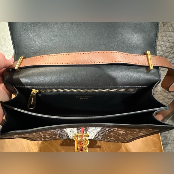 Burberry Bridle Brown Monogram Small E-Canvas TB Shoulder/Crossbody Bag - Picture 8 of 10